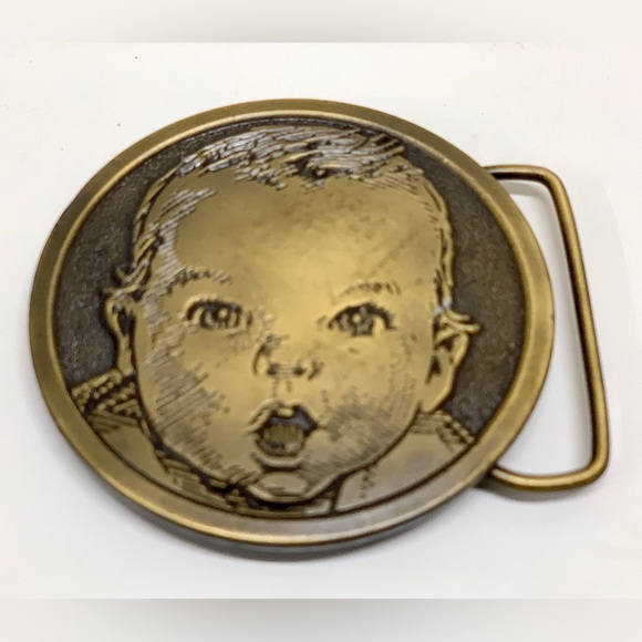 1970s Vintage Solid Bronze GERBER BABY Spec Cast Belt Buckle - Picture 8 of 16